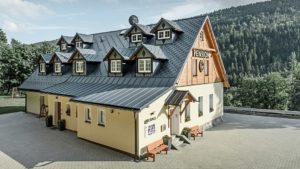 Алюминиевая кровля Система PREFALZ 47 Серая патина Prefa