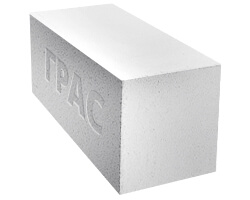 Газобетонный блок ГРАС D500, 600x250x200 мм