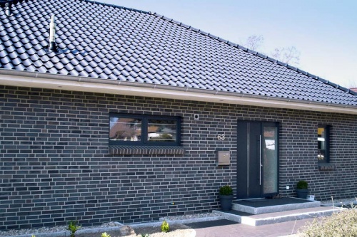 Кирпич клинкерный пустотелый Roben Chelsea basalt-bunt, 290*90*52 мм